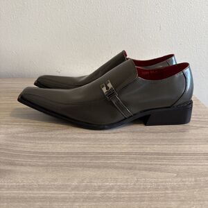 Zota Unique ZT Grey Monk Strap Leather Longwing Loafers Shoes 7091 Men’s Sz 10.5